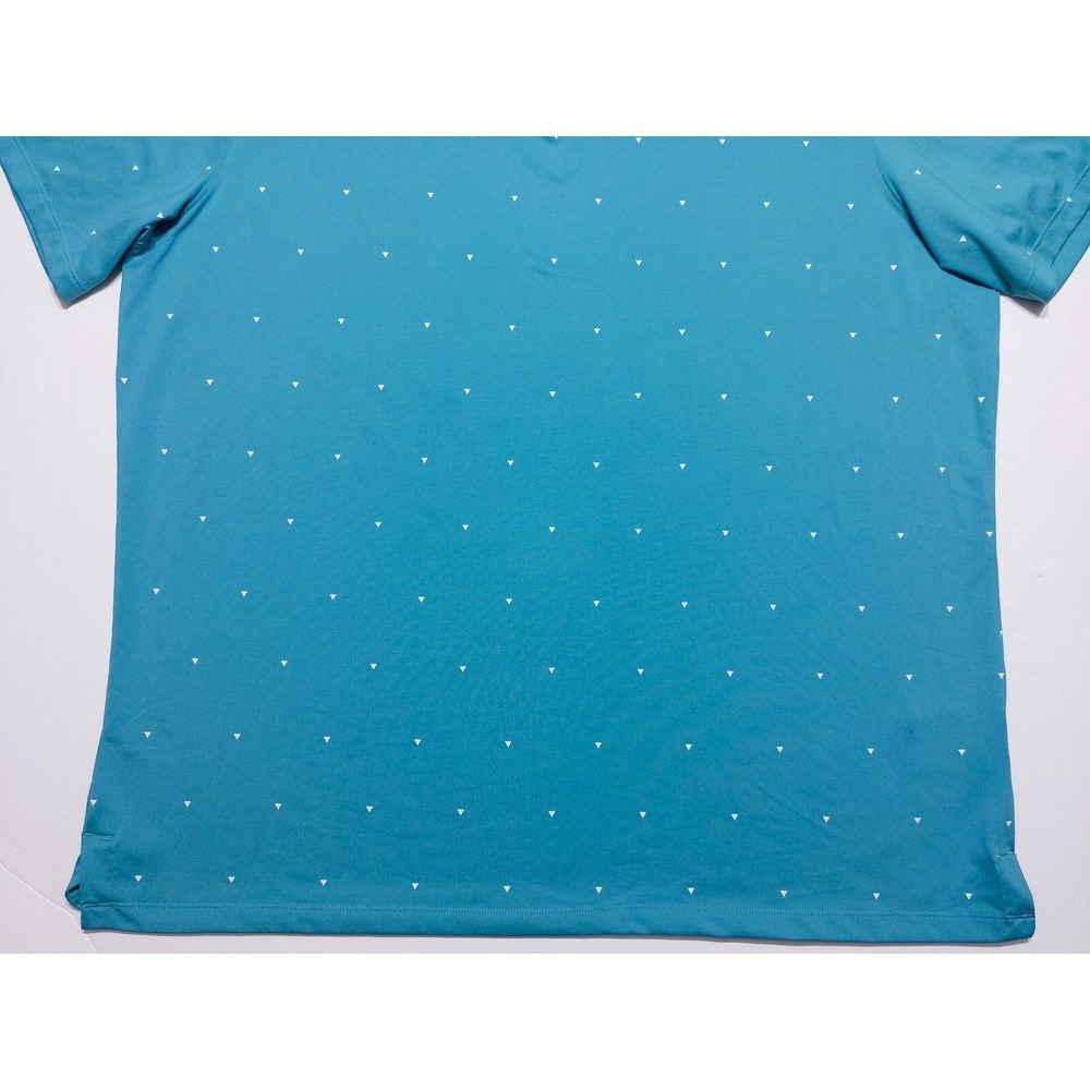 NIKE Golf Performance Polo Shirt BQ6856 Teal Blue Triangles All Over XL - Picture 6 of 9